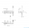 Oltens Molle bateria wannowo-prysznicowa podtynkowa 4-otworowa czarny mat 34105300